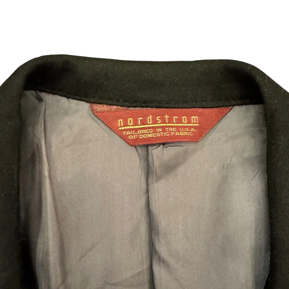 Nordstrom Classics 100% Loro Piana Cashmere Blazer Mens 46 XLG Black Sport Coat